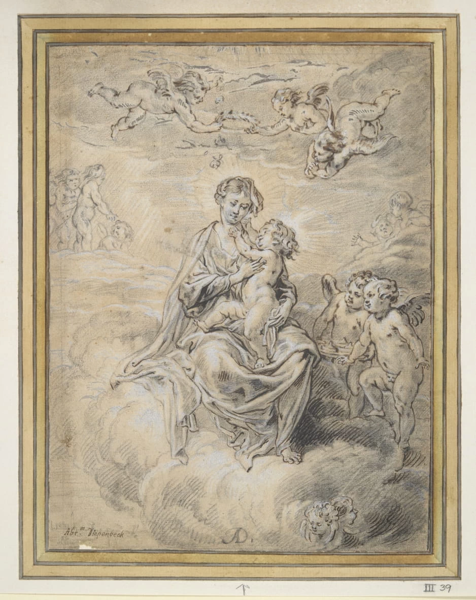 Vergine col Bambino in cielo, con Putti - Yale University Art Gallery